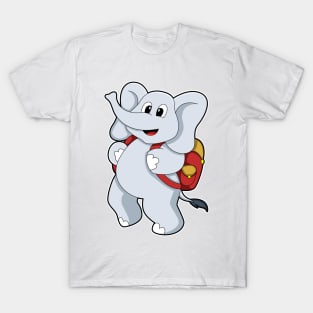Elephant with Backpack T-Shirt
